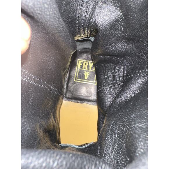 Frye Mens 87687 Carson Black Leather Pull On Cowboy Western Boots Size 8.5 D - Picture 14 of 16